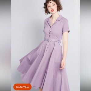 Midcloth purple fit and flare